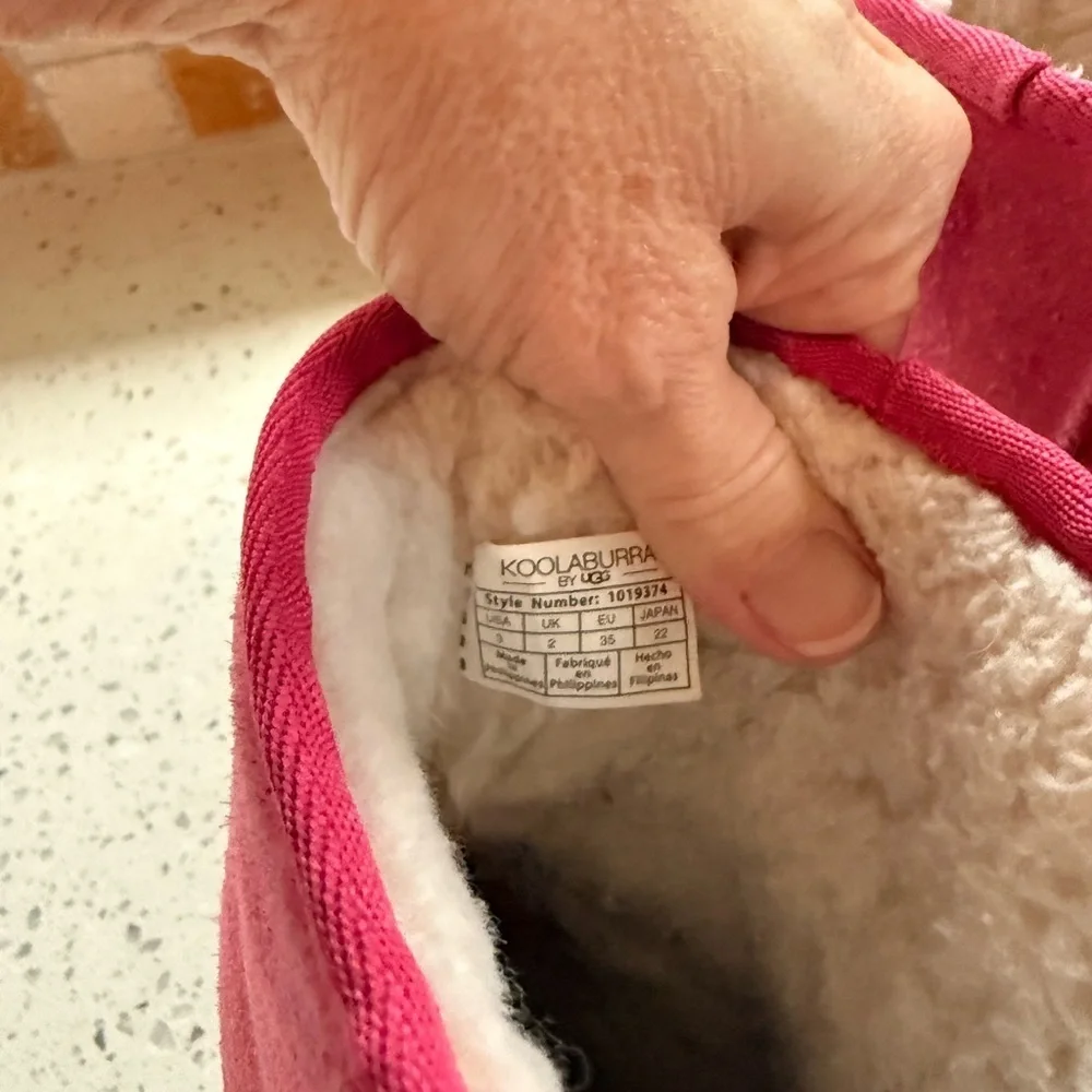 UGG Sherpa suede Kids Pink Boots